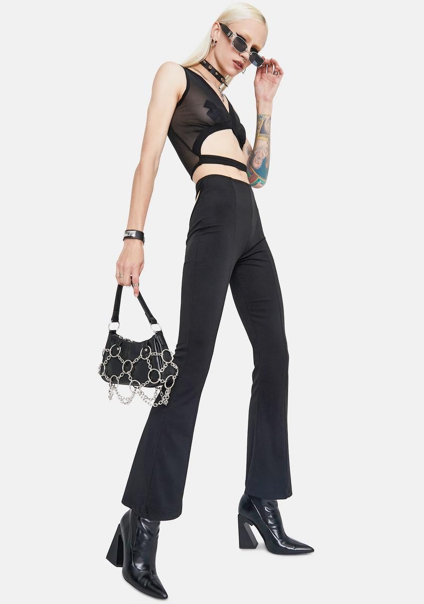 Twisted Times Back Cut Out Flared Pants sold by Dolls Kill product image thumbnail 3