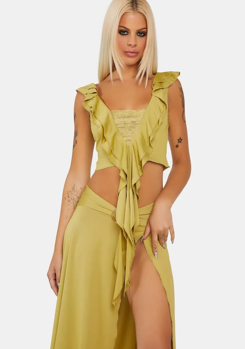 Orchard Frill Mesh Top sold by Dolls Kill