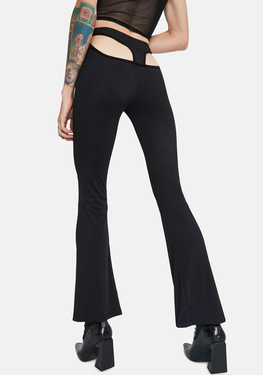 Twisted Times Back Cut Out Flared Pants sold by Dolls Kill product image thumbnail 4