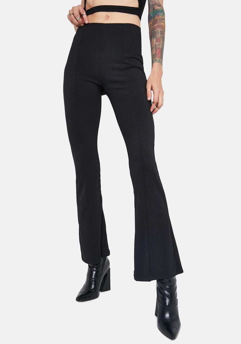 Twisted Times Back Cut Out Flared Pants sold by Dolls Kill