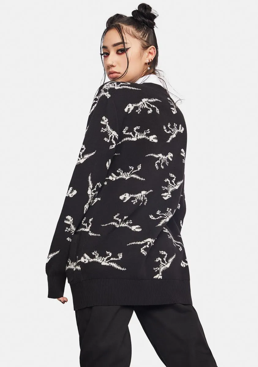 T-Rex Bonez Cardigan sold by Dolls Kill product image thumbnail 4