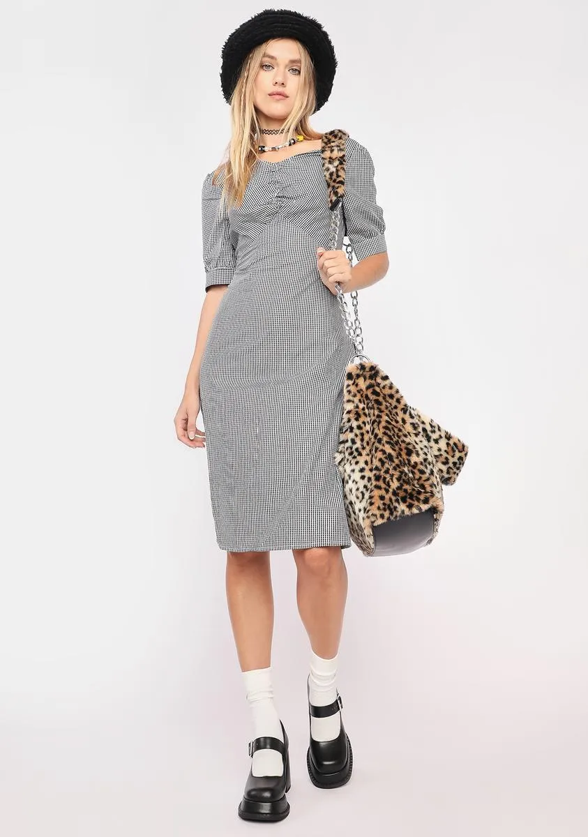 Night Easy As Pie Gingham Midi Dress sold by Dolls Kill