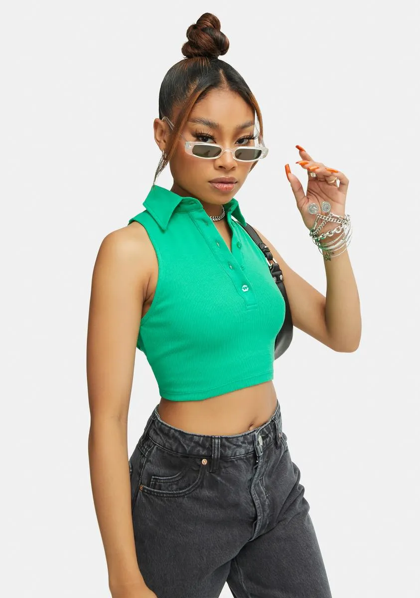 Green Jeleta Crop Top sold by Dolls Kill product image thumbnail 2