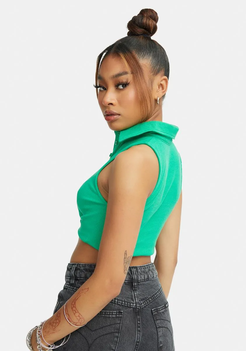 Green Jeleta Crop Top sold by Dolls Kill product image thumbnail 4