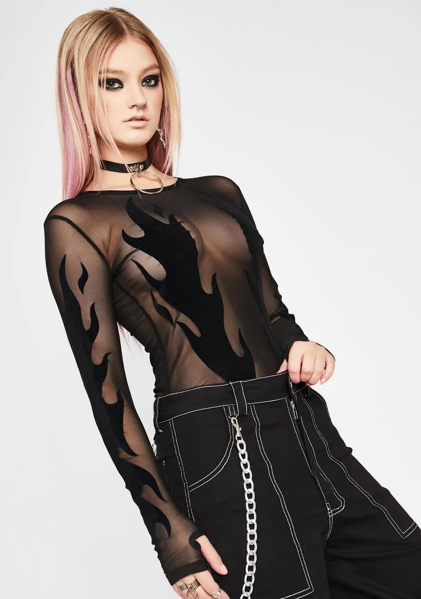 Fiery Elite Sheer Top sold by Dolls Kill product image thumbnail 2