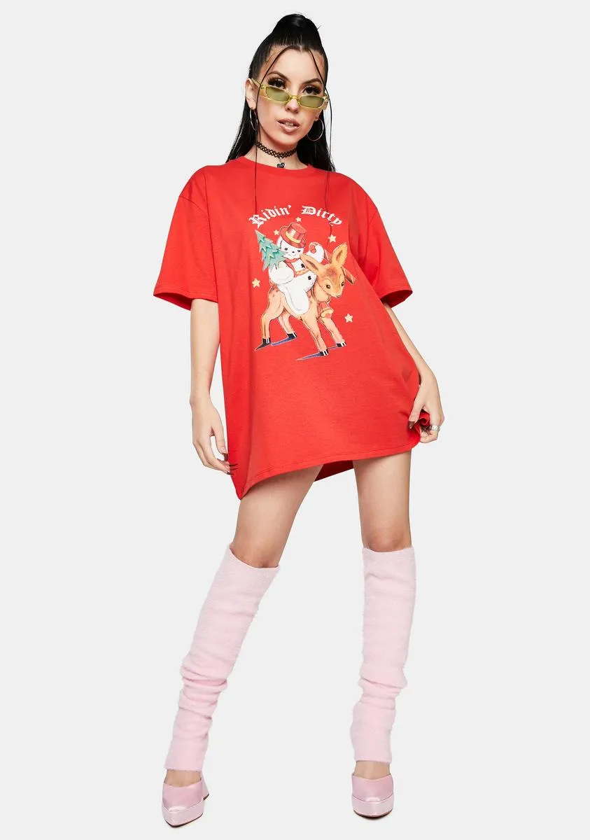 Ridin Dirty Christmas Graphic Tee sold by Dolls Kill product image thumbnail 3