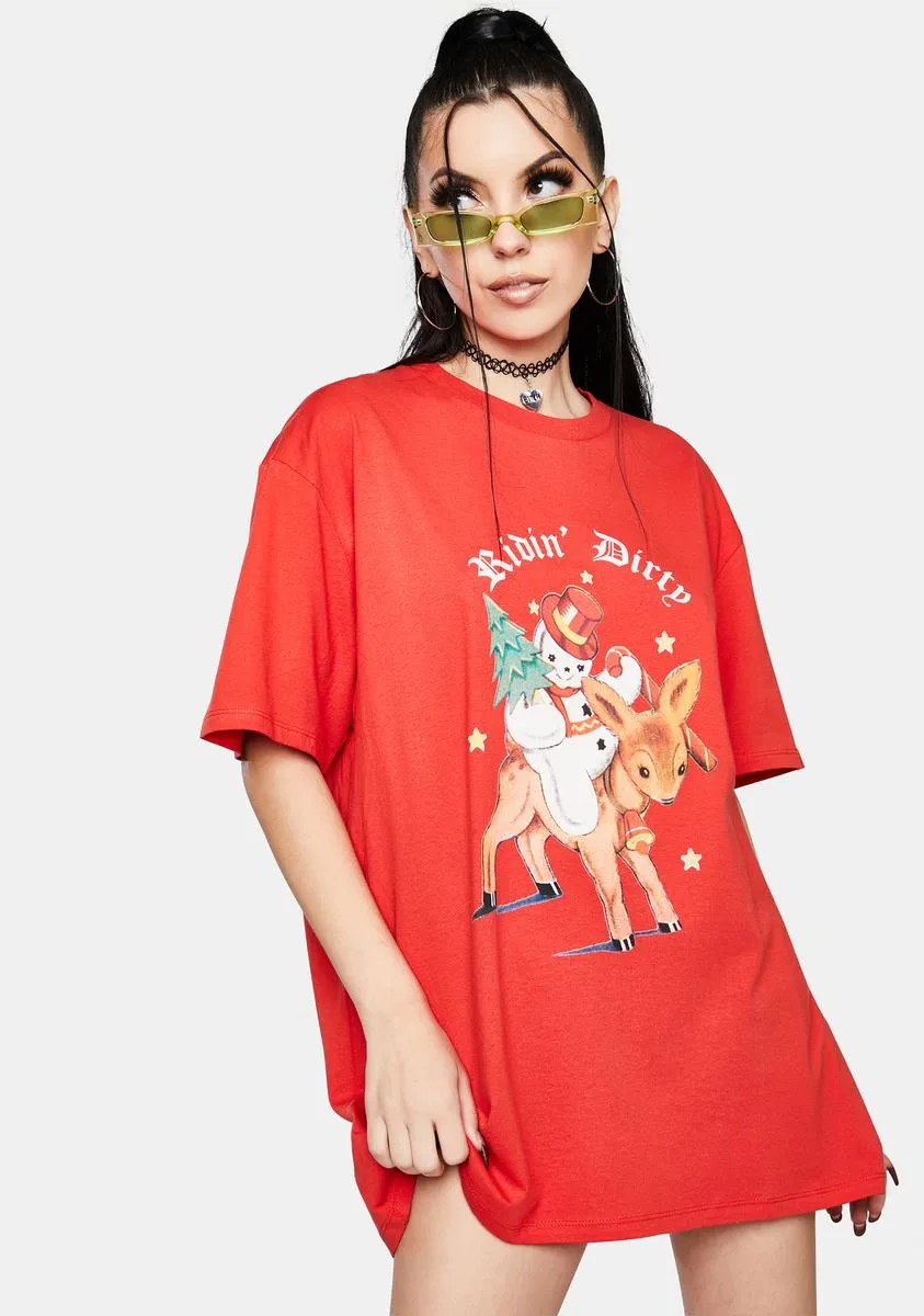 Ridin Dirty Christmas Graphic Tee sold by Dolls Kill