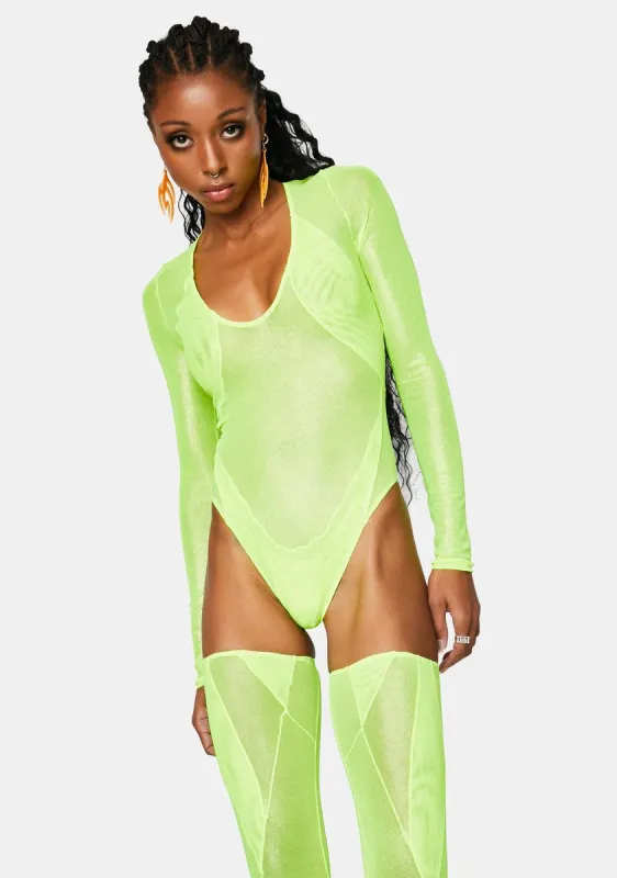 Electric Chapel Mesh Bodysuit And Stockings Set sold by Dolls Kill