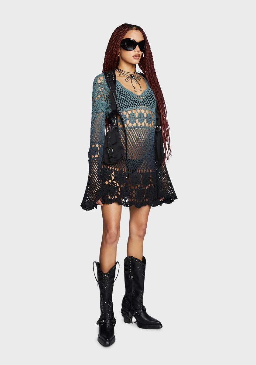 Bottled Appetites Crochet Dress - Green sold by Dolls Kill product image thumbnail 2