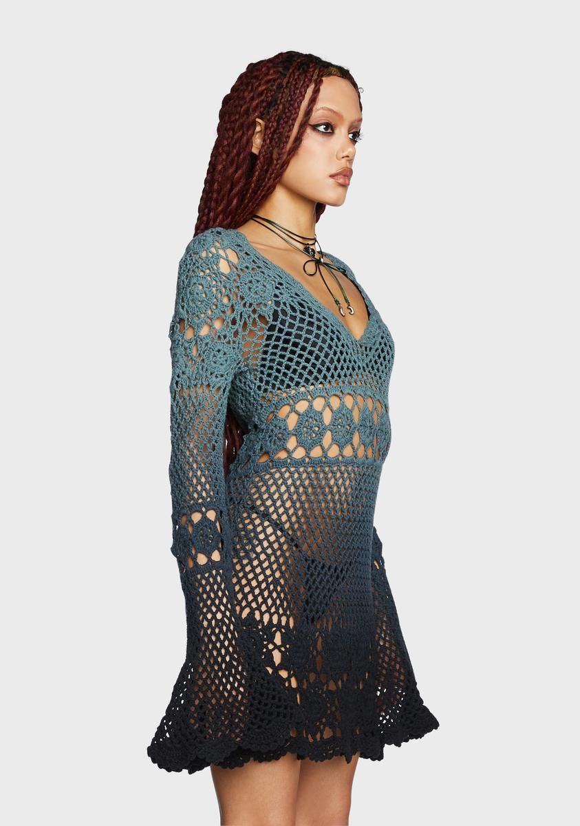 Bottled Appetites Crochet Dress - Green sold by Dolls Kill product image thumbnail 3