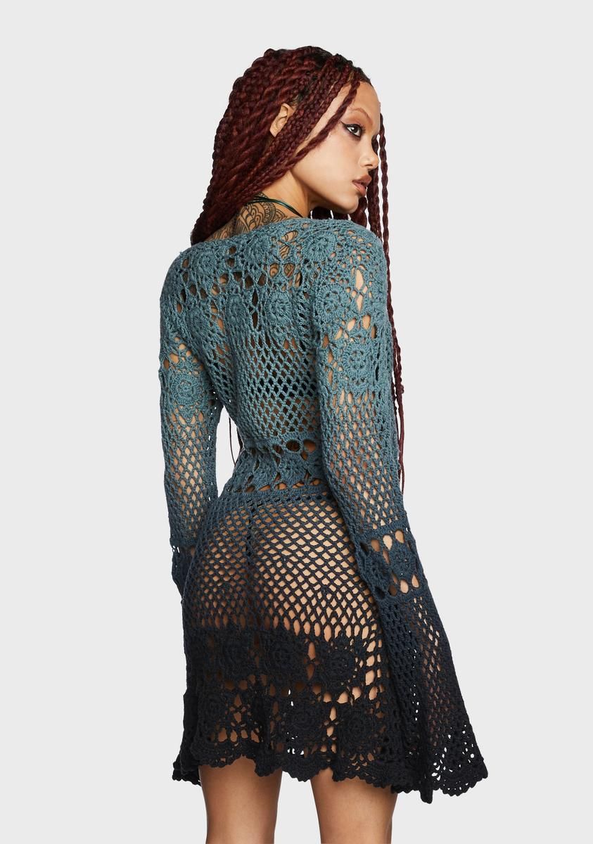 Bottled Appetites Crochet Dress - Green sold by Dolls Kill product image thumbnail 4