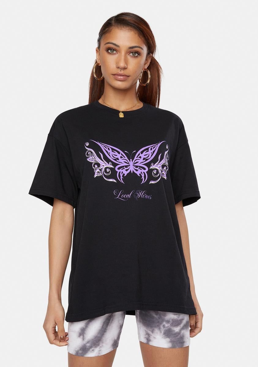 Butterfly Tattoo Graphic Tee sold by Dolls Kill