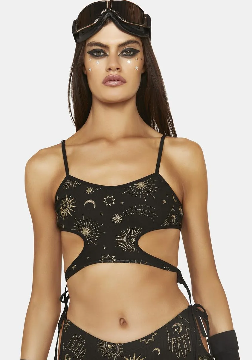 Cosmic Alchemist Mesh Crop Top sold by Dolls Kill