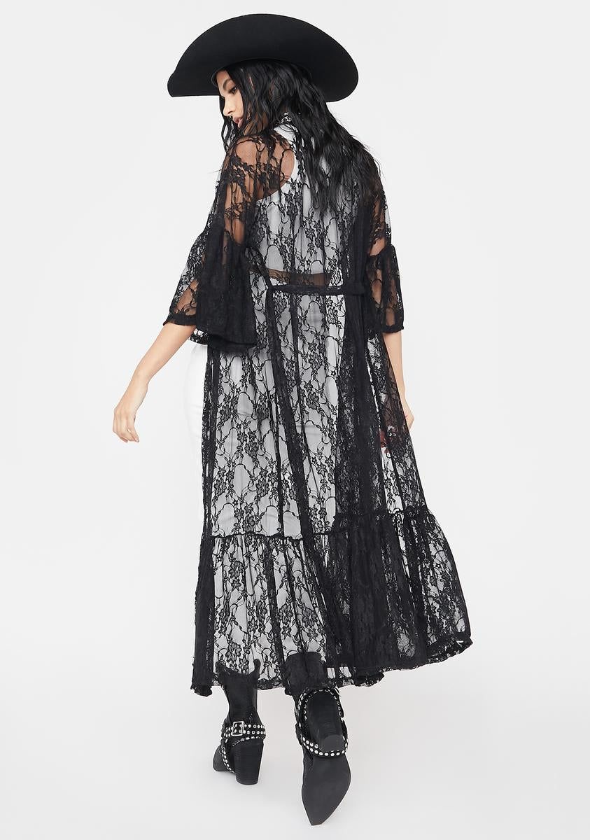 Transcend It All Lace Longline Cardigan sold by Dolls Kill product image thumbnail 4