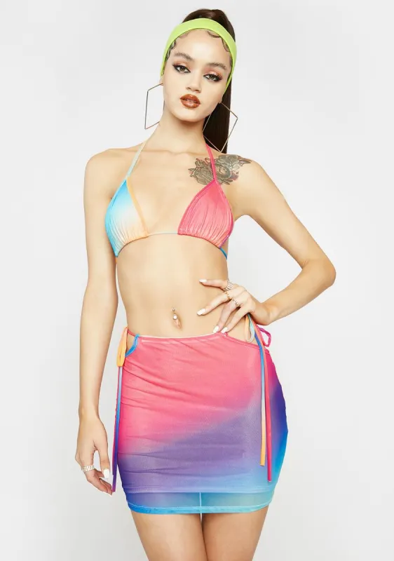 Touch The Sunlight Mesh Skirt Set sold by Dolls Kill