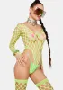 Neon So Alluring Fishnet Bodysuit & Stockings Set sold by Dolls Kill