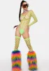 Neon So Alluring Fishnet Bodysuit & Stockings Set sold by Dolls Kill