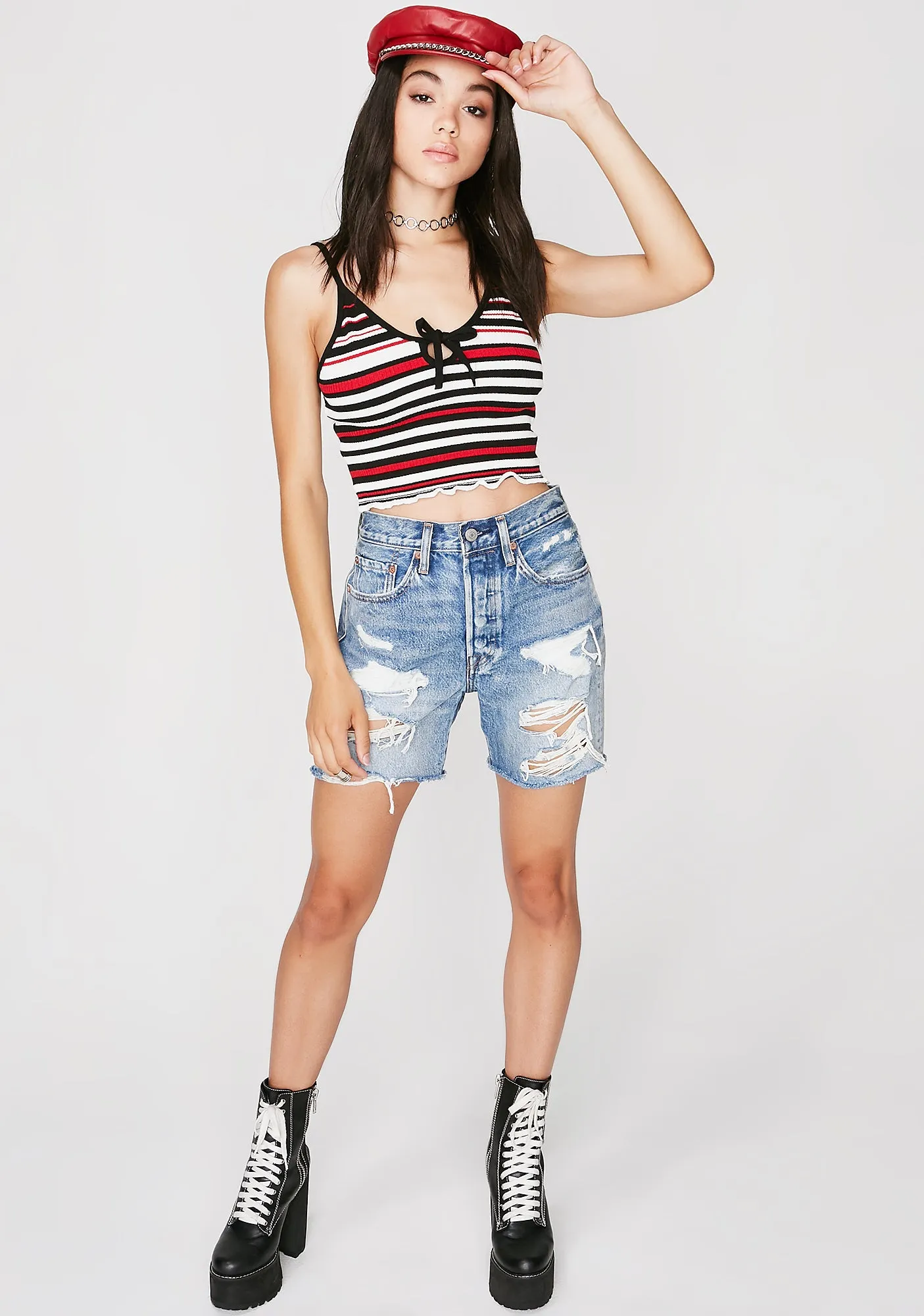 Night Servin' Attitude Stripe Top sold by Dolls Kill product image thumbnail 3