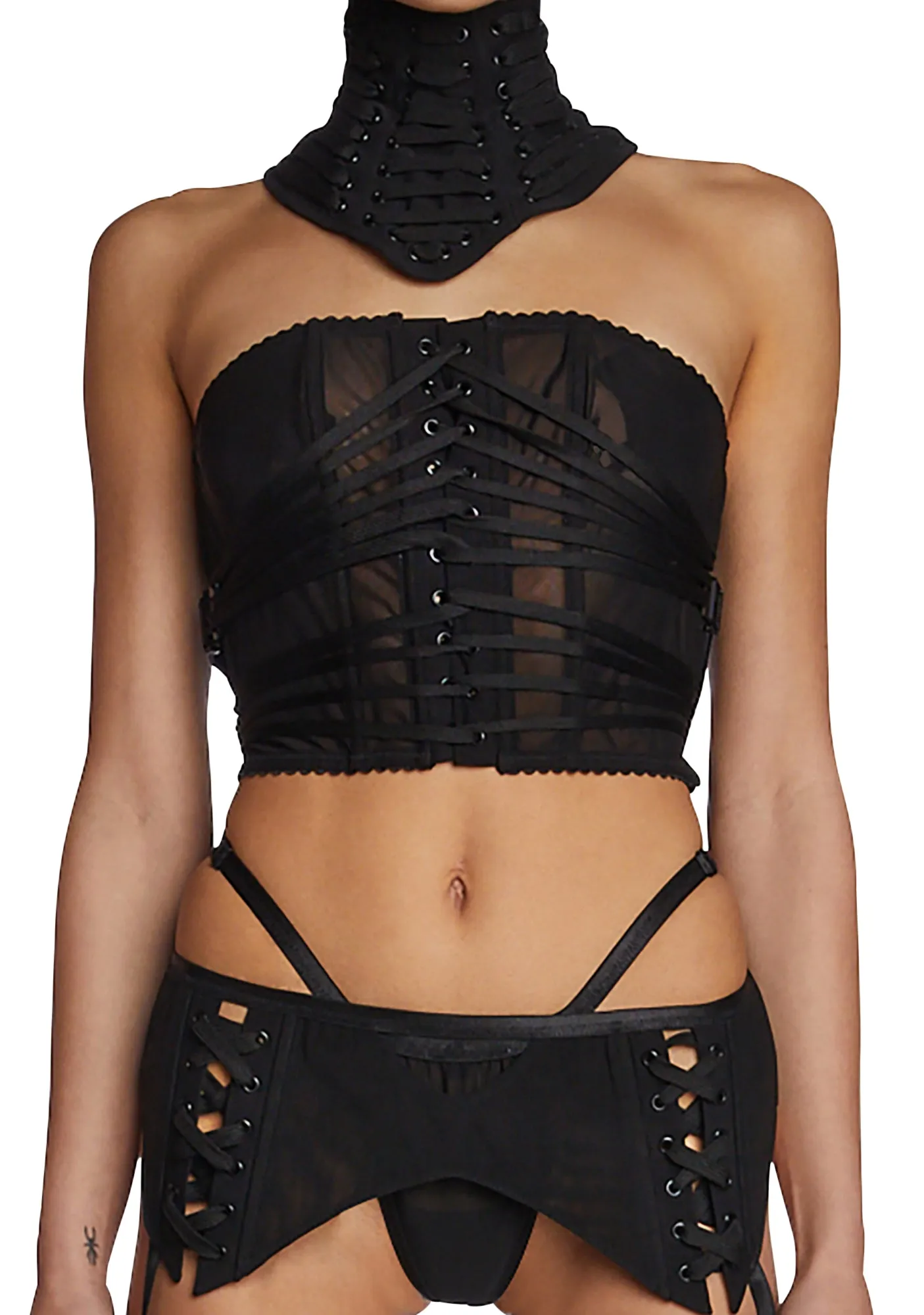 Echo 4-Piece Lingerie Set sold by Dolls Kill product image thumbnail 5