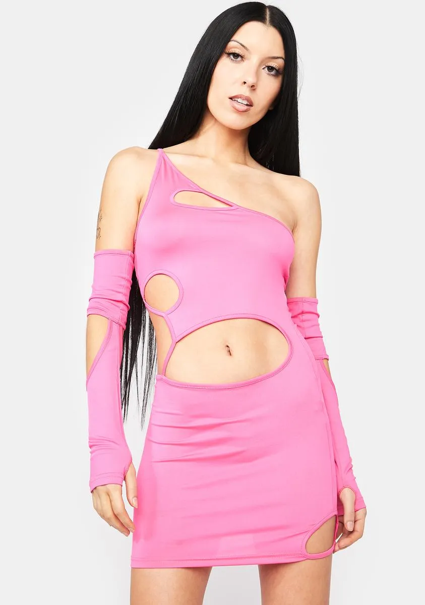 Sweet Arm Candy One Shoulder Dress sold by Dolls Kill