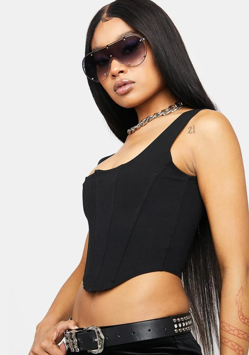 Noir Total Judgement Corset Crop Top sold by Dolls Kill product image thumbnail 2