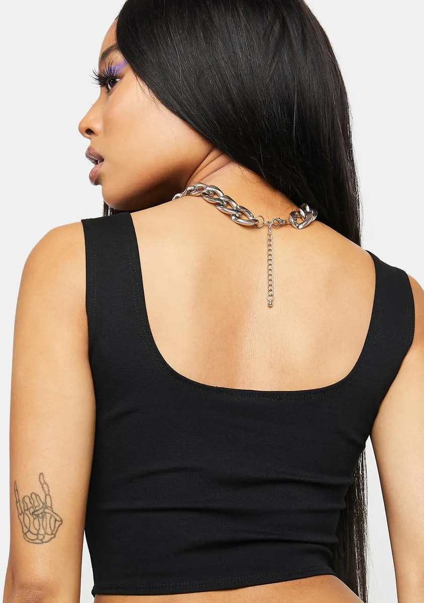 Noir Total Judgement Corset Crop Top sold by Dolls Kill product image thumbnail 4