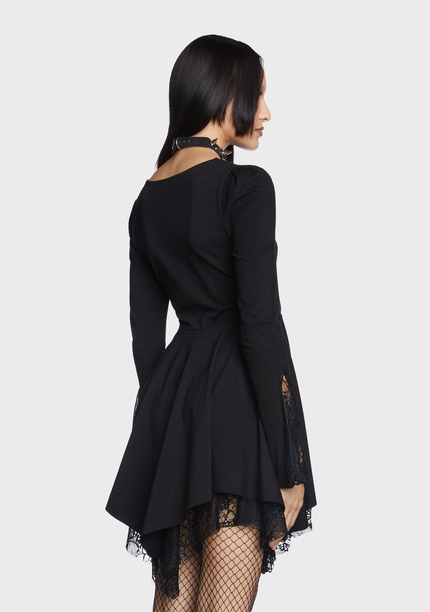 Gothic Asymmetric Pointed Hem Dress sold by Dolls Kill product image thumbnail 3