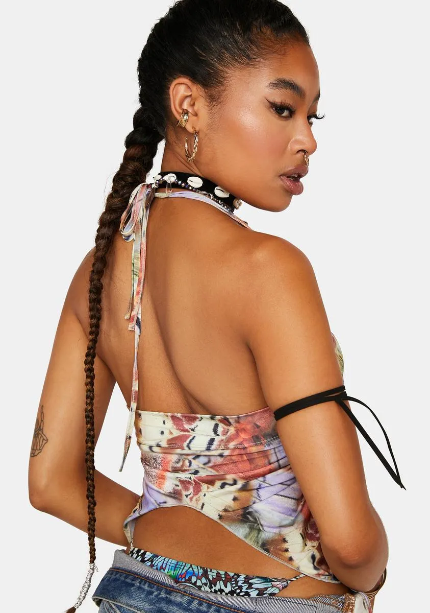 Allele Butterfly Halter Top sold by Dolls Kill product image thumbnail 4