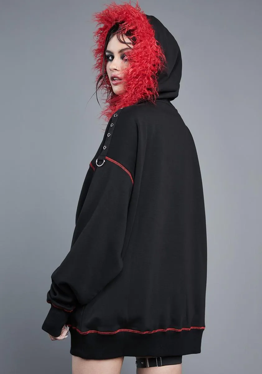 Nocturnal Moonlight Oversized Hoodie sold by Dolls Kill product image thumbnail 4