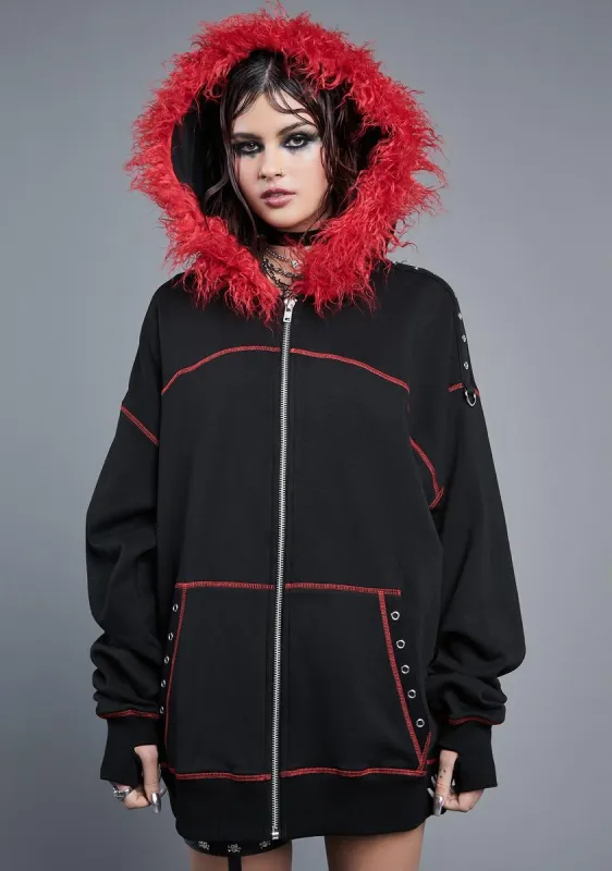 Nocturnal Moonlight Oversized Hoodie sold by Dolls Kill