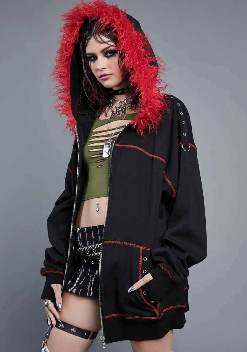 Nocturnal Moonlight Oversized Hoodie sold by Dolls Kill product image thumbnail 2