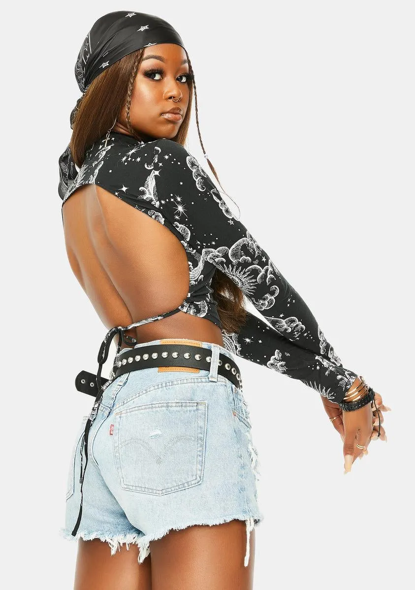 Quelia Long Sleeve Crop Top sold by Dolls Kill product image thumbnail 4