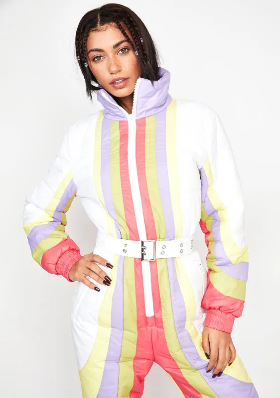 Rainbow Rider Colorblock Snowsuit sold by Dolls Kill