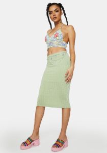Such A Cliche Midi Skirt sold by Dolls Kill