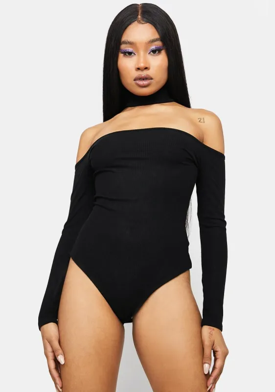Losing Touch Cold Shoulder Bodysuit sold by Dolls Kill