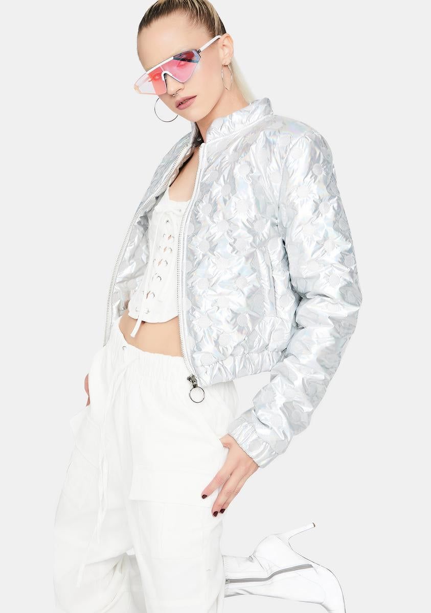 Funky Future Holographic Bomber Jacket sold by Dolls Kill product image thumbnail 2