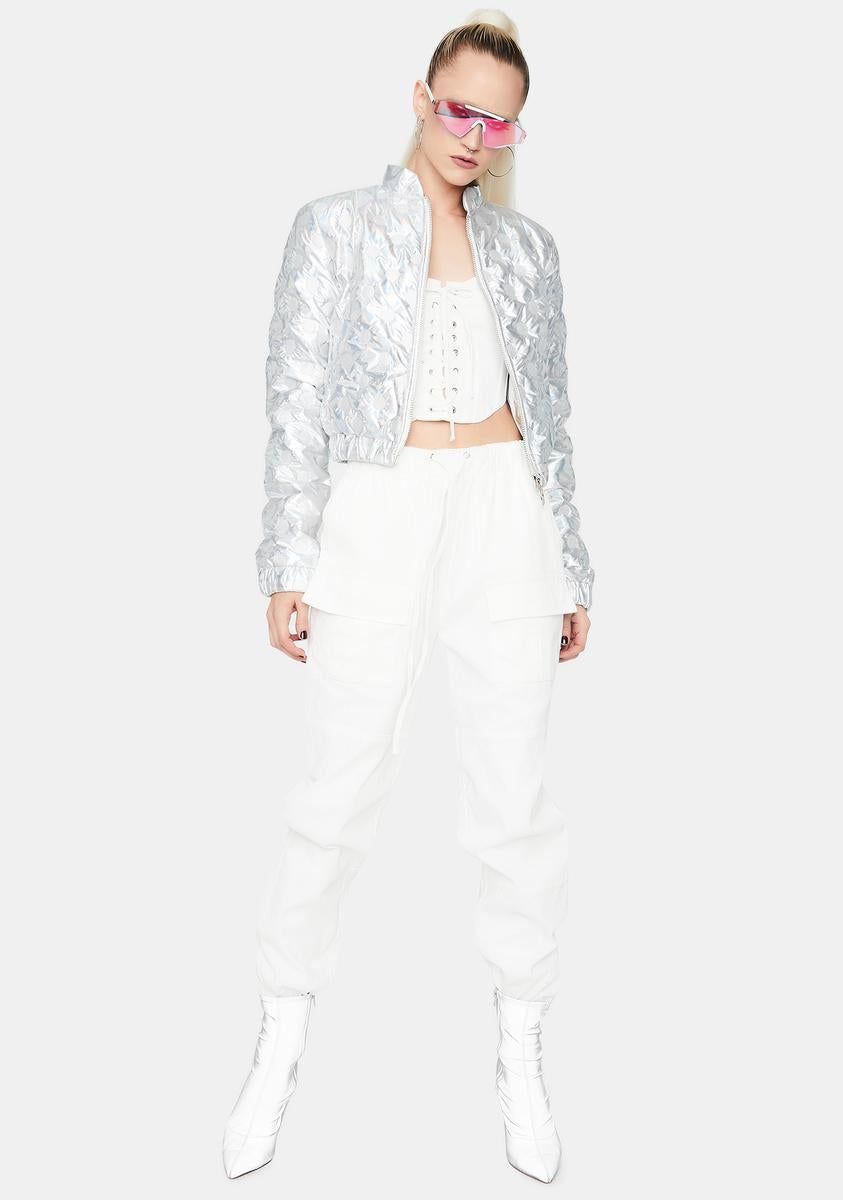 Funky Future Holographic Bomber Jacket sold by Dolls Kill product image thumbnail 3