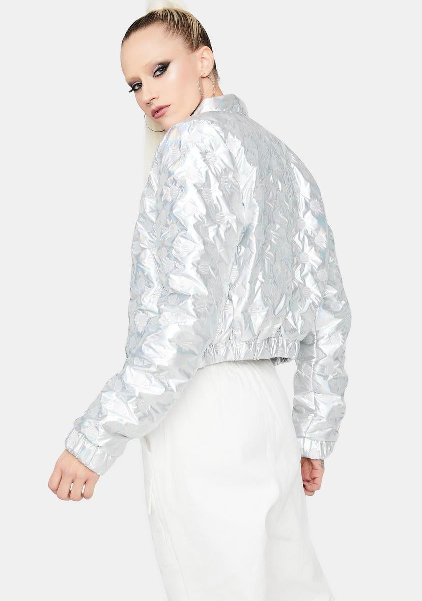Funky Future Holographic Bomber Jacket sold by Dolls Kill product image thumbnail 4