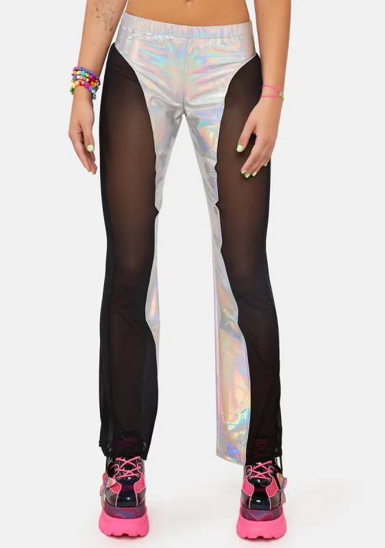 Race The Stars Holographic Pants sold by Dolls Kill