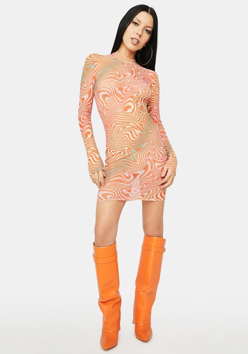 Staring Too Long Mesh Dress sold by Dolls Kill product image thumbnail 3