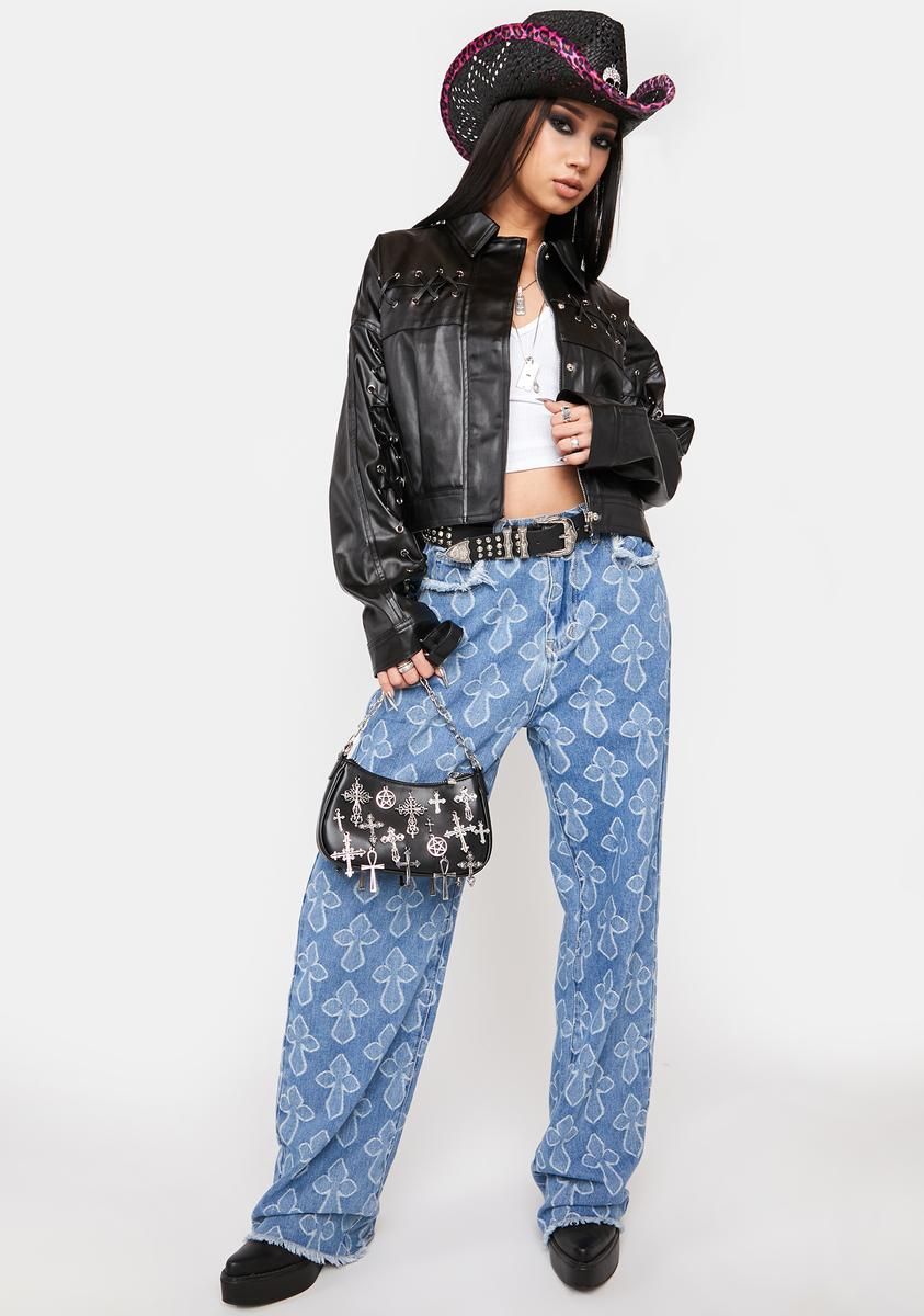 Cry Your Heart Out Vegan Leather Jacket sold by Dolls Kill product image thumbnail 5