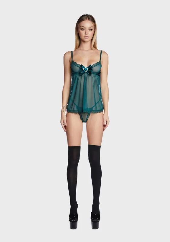 Feel Like Touchin' Sheer Lingerie Set sold by Dolls Kill