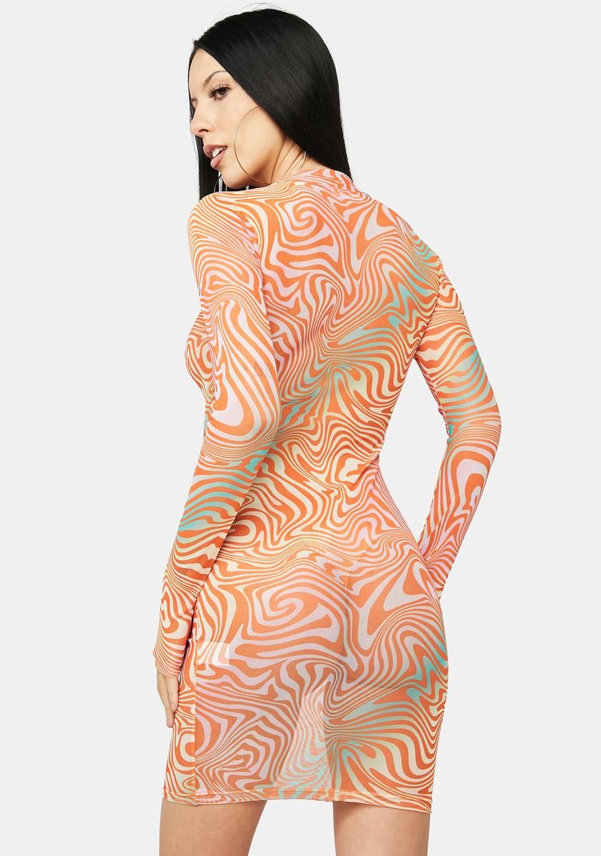 Staring Too Long Mesh Dress sold by Dolls Kill product image thumbnail 4