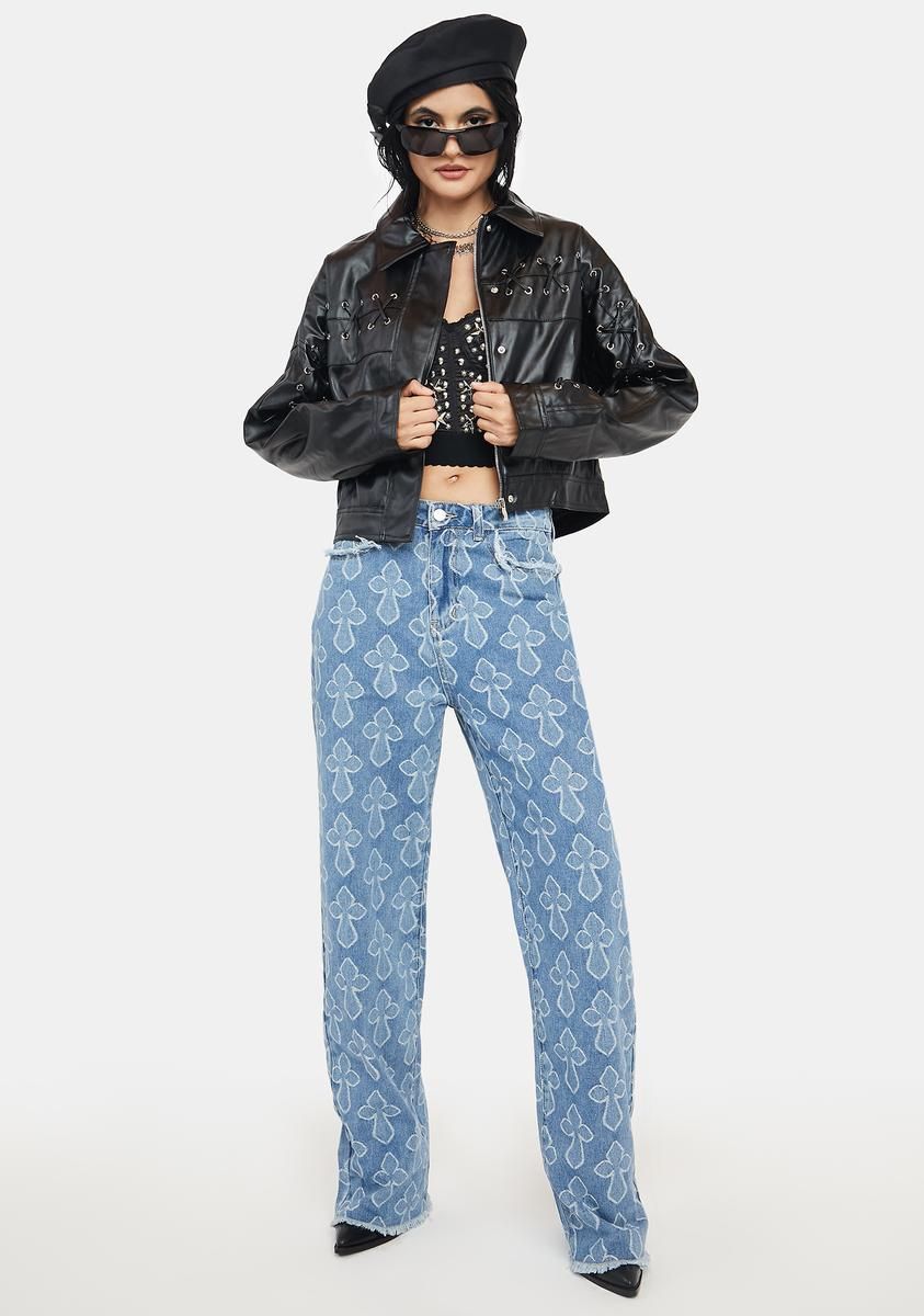 Cry Your Heart Out Vegan Leather Jacket sold by Dolls Kill product image thumbnail 3