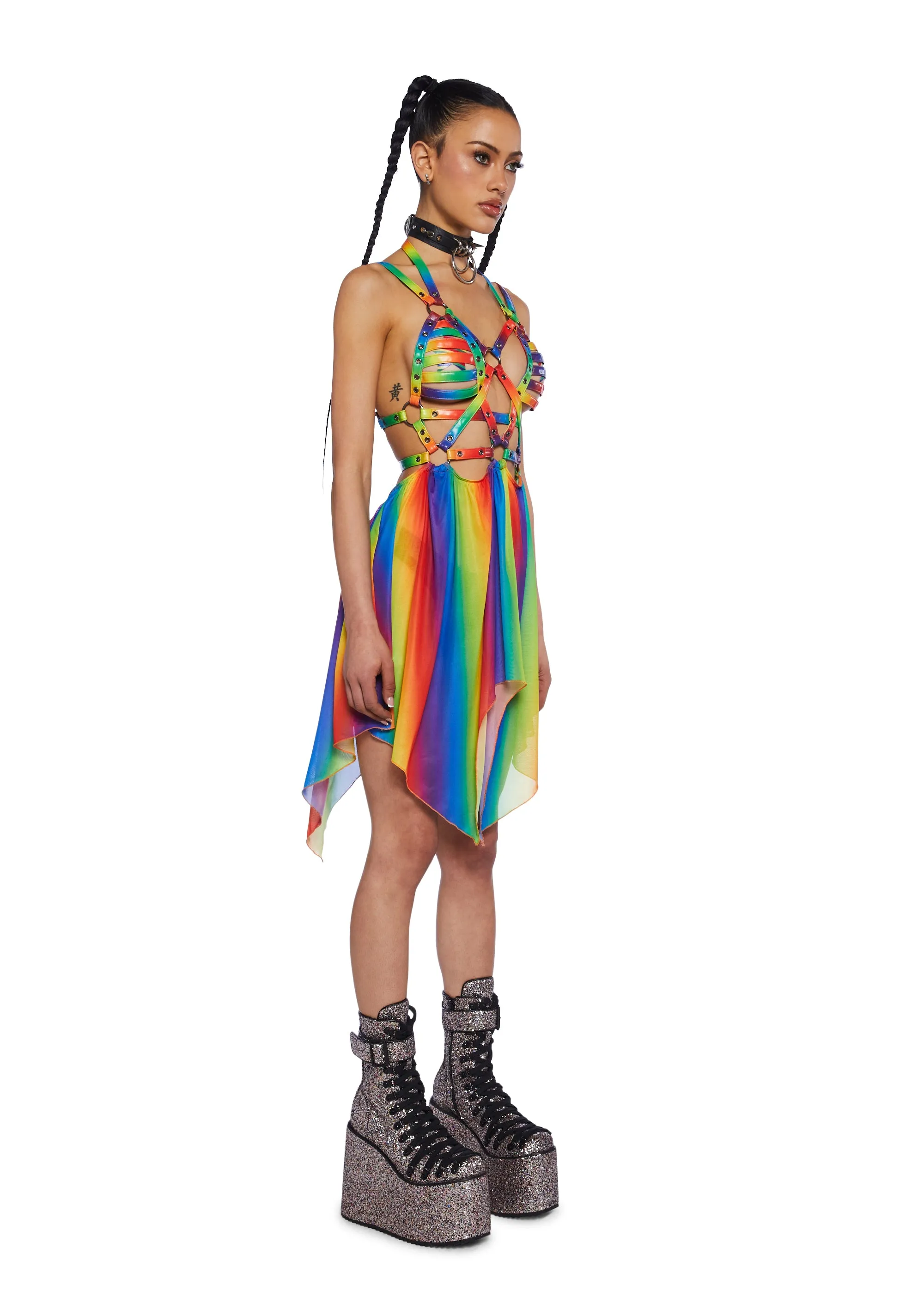 Celestial Ringmaster Mini Dress - Rainbow sold by Dolls Kill product image thumbnail 2