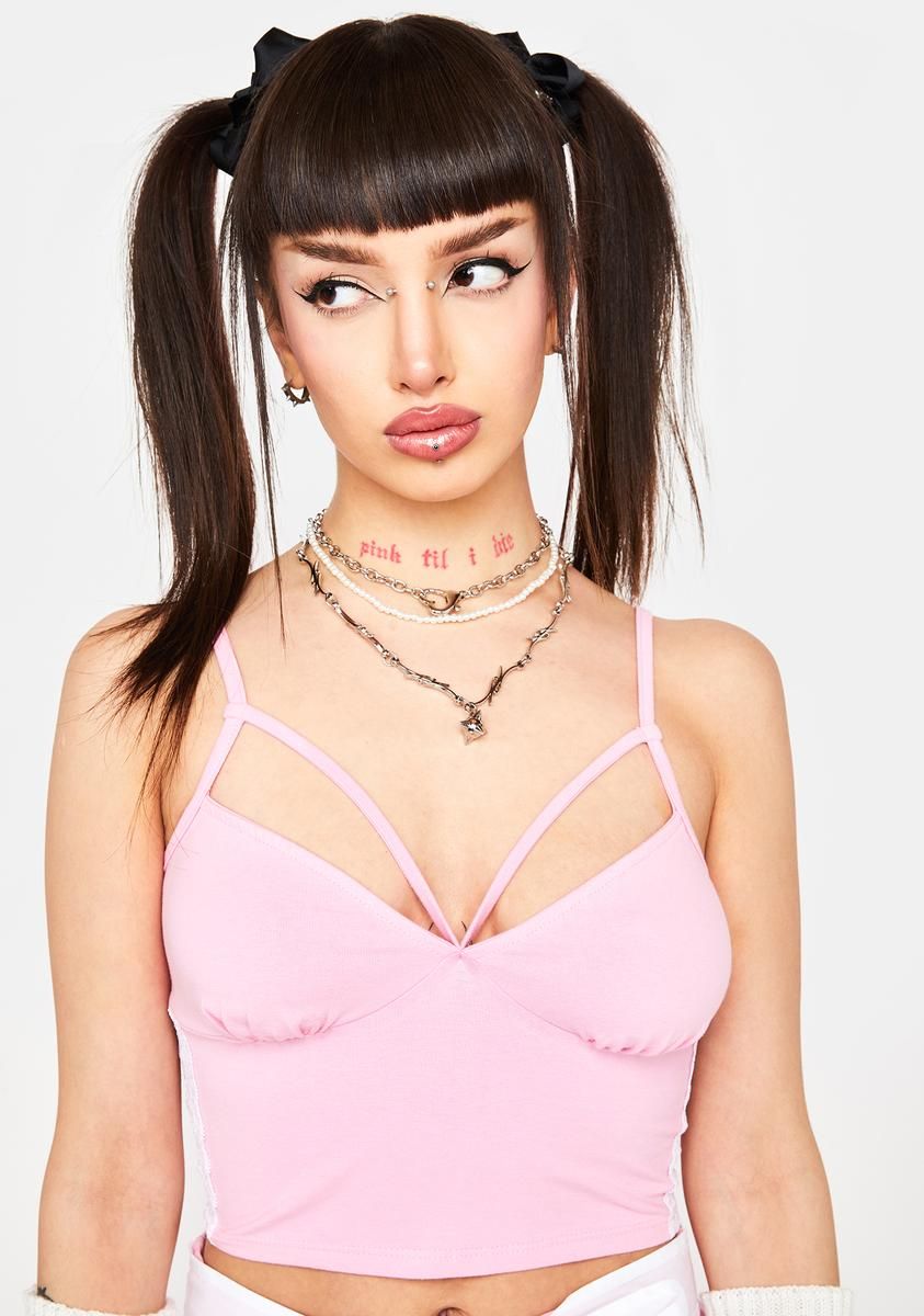Sweet Easy To Find Cami Crop Top sold by Dolls Kill