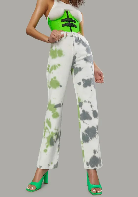 Splash Of Fun Tie Dye Denim Jeans sold by Dolls Kill