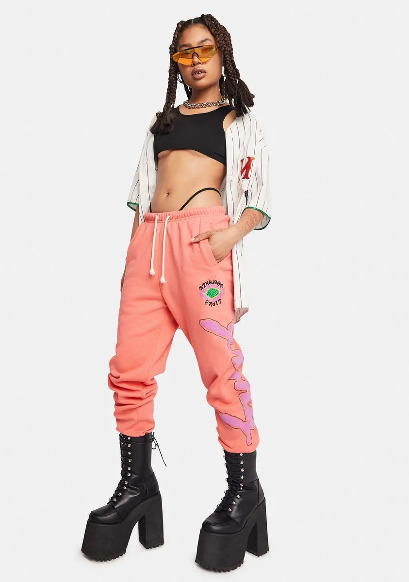 Coral Sweatpants sold by Dolls Kill