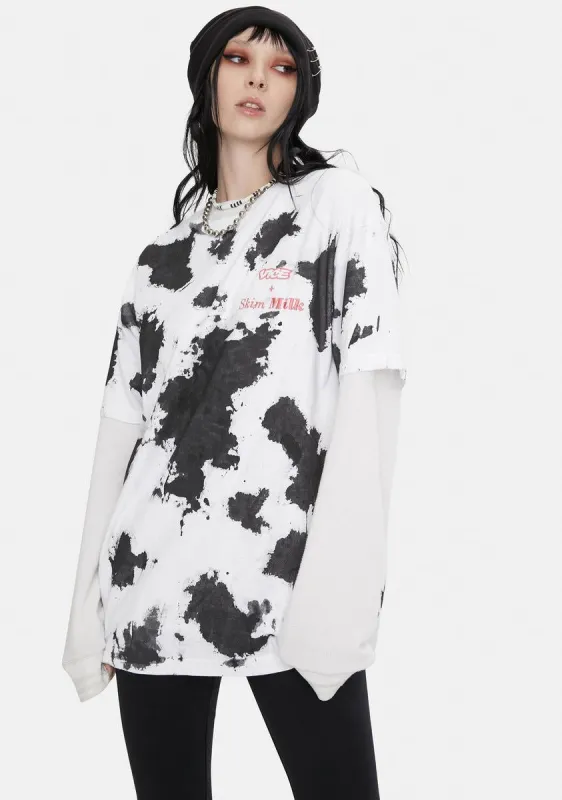 Vice Dairy Cow Print Tee sold by Dolls Kill