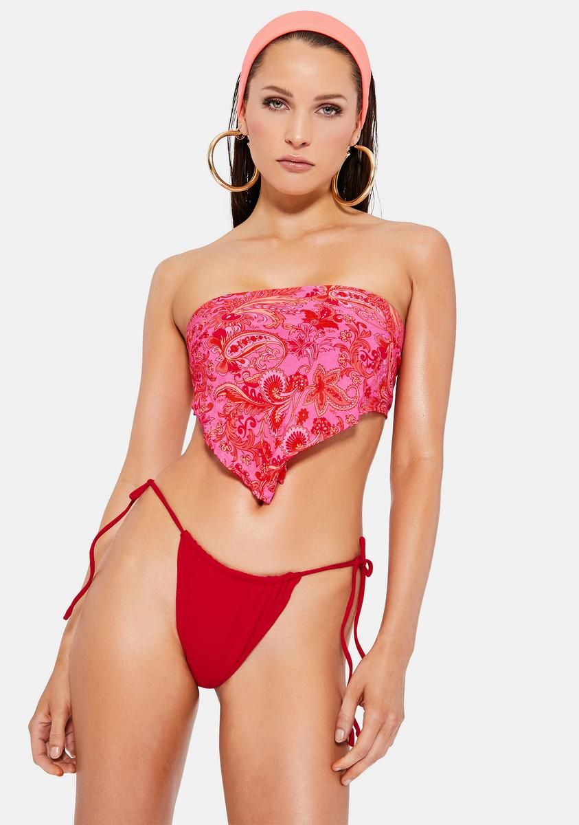 Red Marley Bikini Bottoms sold by Dolls Kill product image thumbnail 2